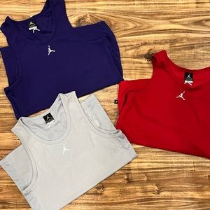 JORDAN dry-fit ribbed tank tops - barely worn - so comfortable! 3 pack!